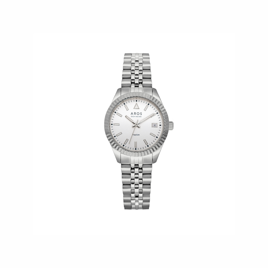 AROS Dameur i rustfri stål m. rund urskive