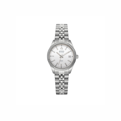 AROS Dameur i rustfri stål m. rund urskive