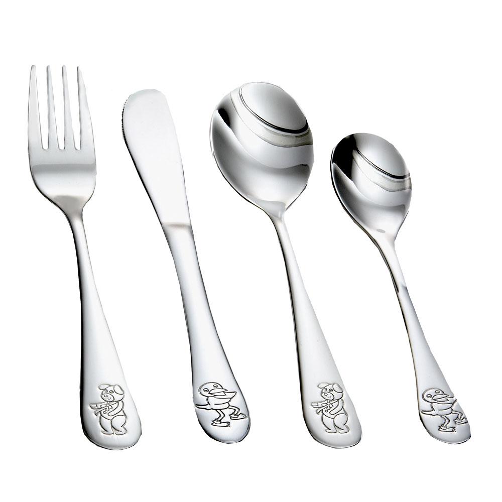 NOA bestik m. Bamse og kylling motiv