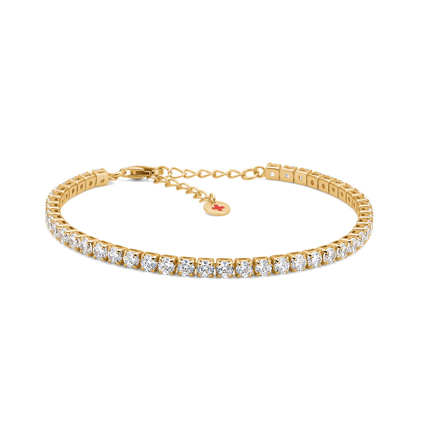 Studio Z Tennis armbånd i forg. sølv m. zirkonia