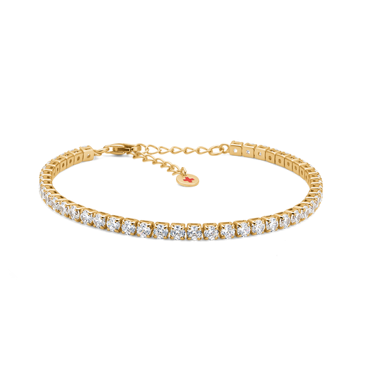 Studio Z Tennis armbånd i forg. sølv m. zirkonia