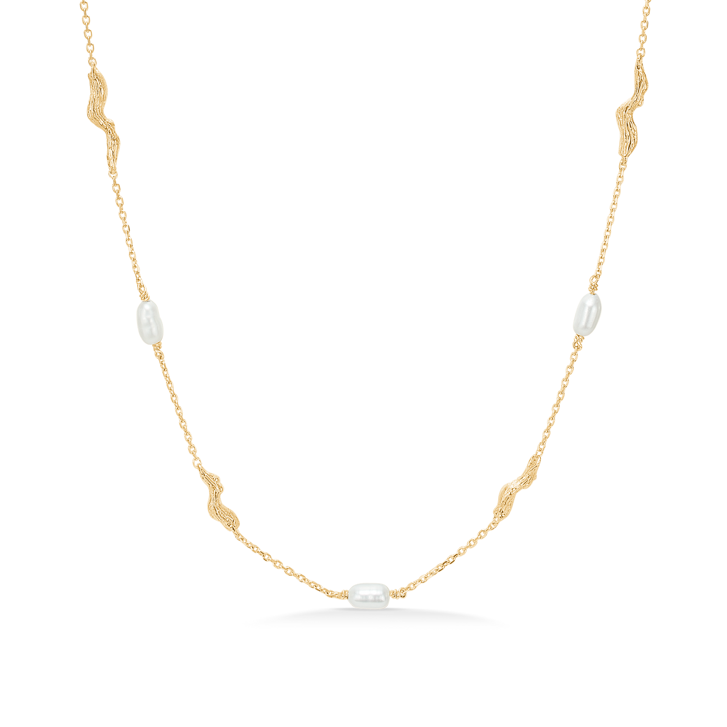 Studio Z Tangled halskæde i forg. sølv m. perler