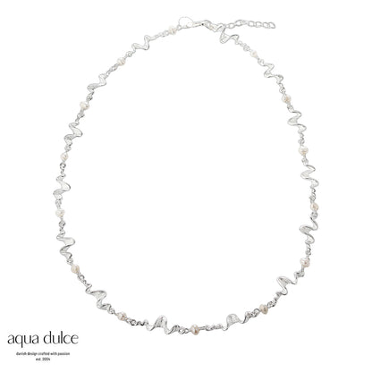 Aqua Dulce Rhumba choker-kort halskæde m. perler